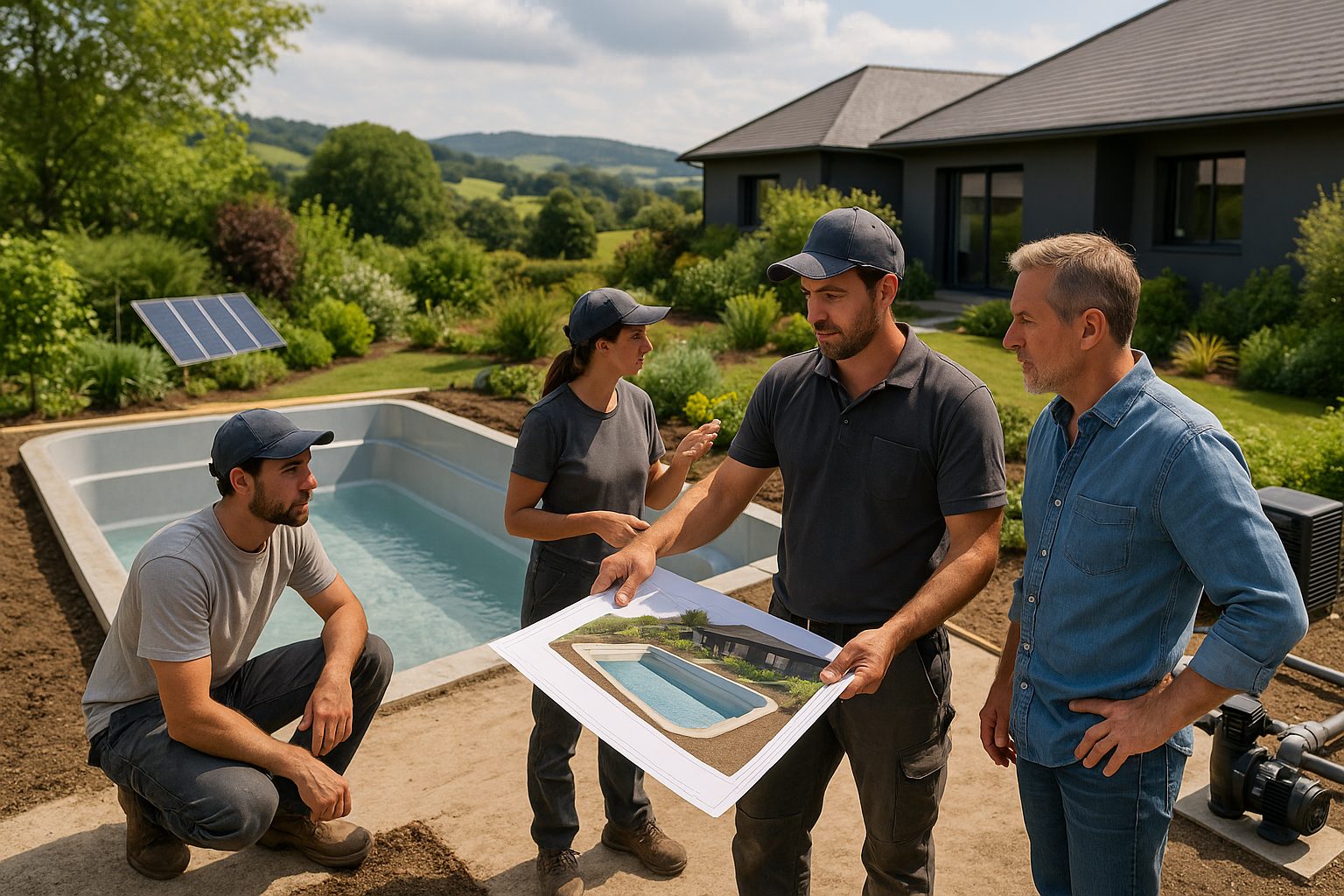&Eacute;tude technique et conception piscine