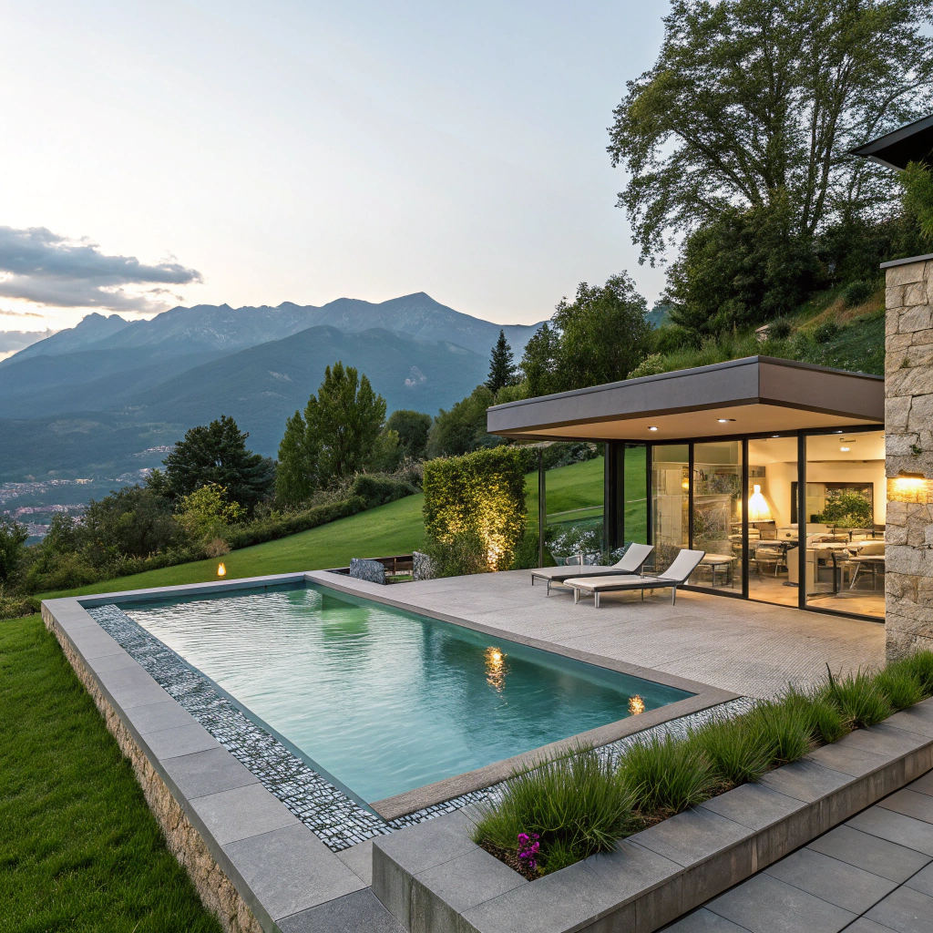 Espace wellness et abri de piscine design